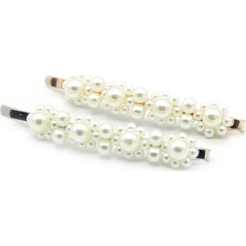 David accessories New Fashion Pearl Hair Clips Barrettes For Women Girls Handmade Hairpin Headdress Hair Accessories,1Yc5613