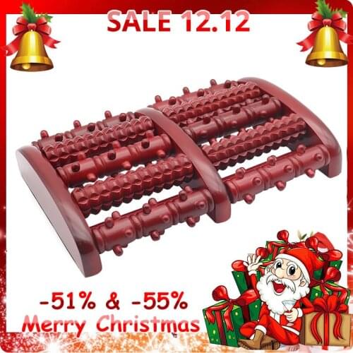 Large Dual Foot Massager Roller - Plantar Fasciitis, Heel, Arch Pain Relief -Enhanced Model 2020- Laminated Foot Chart