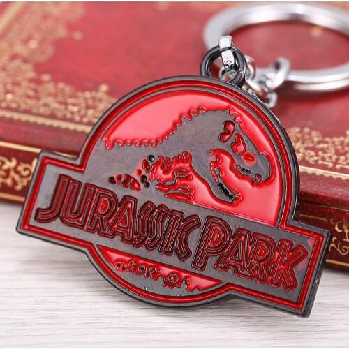 Movie park Keychain Pendant Key Chain dinosaurs Key Ring Jewelry chaveiro Mens jewelry portachiavi