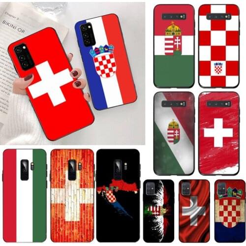 Hungary switzerland croatia flag Phone Case for Samsung S20 plus Ultra S6 S7 edge S8 S9 plus S10 5G lite 2020