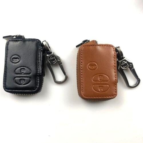 Genuine PU Leather Remote Key Bag Case Protector Keyless Clicker Smart Fob Cover Holder Chain Fit For Subaru Series