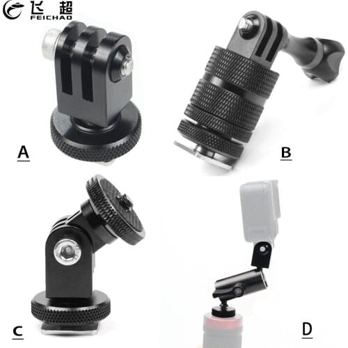 Monitor Holder Cold Shoe to 1/4" Adapter Mount for GoPro MAX 9 8 Insta360 ONE R Microphone 360 Degree Adjustable Mount Bracket