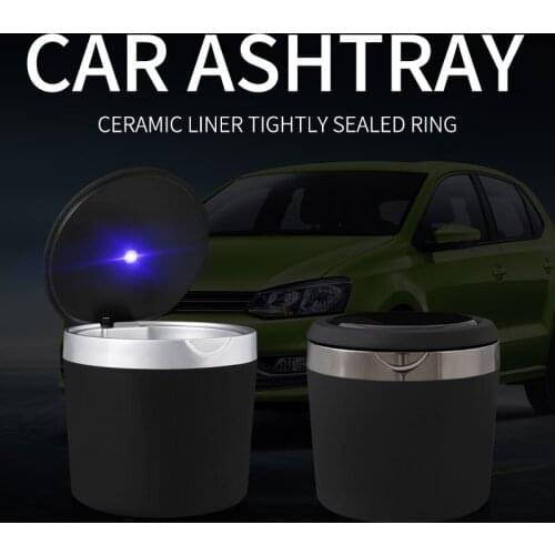 For Peugeot 5008 3008 2017 2018 2019 2020 2021 Car LED Ashtray Portable Smoking Smokeless Temperature-retardant Cigarette Auto