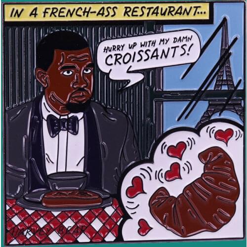 Kanye West Enamel Pins Brooch Collecting Anime Figure Alloy Lapel Badges Men Women Fashion Jewelry Gifts Adorn Backpack Collar