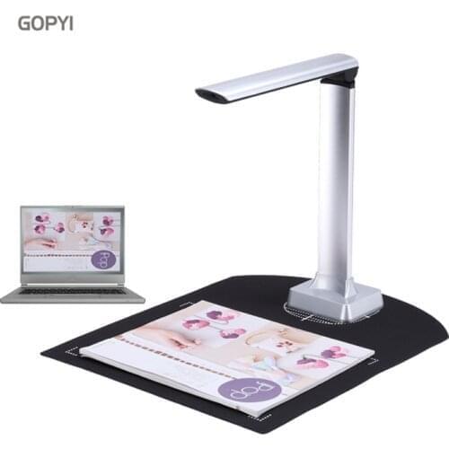 GOPYI BK30 Document Camera 5 Mega-pixel High Definition Portable Book Scanner Capture Size A4 Scanners for File Recognition