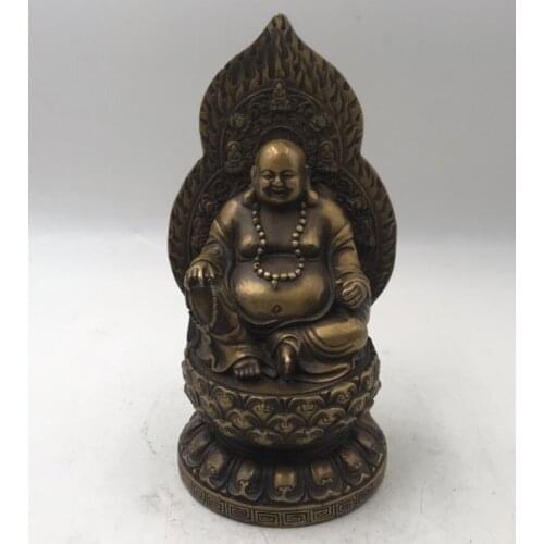 China brass archaize Buddha crafts statue