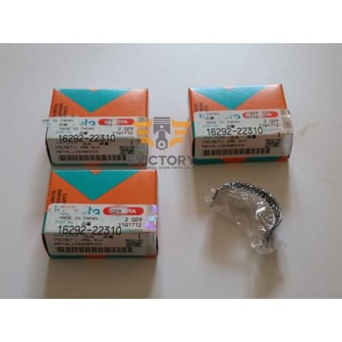 For kubota D1105 overhaul gasket kit + main conrod con rod bearing set