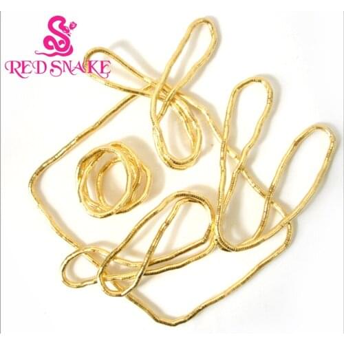 RED SNAKE 900*8mm 5pcs/lot Arbitrary Shape Bendy Bendable Twisty Gold-color Snake Necklace
