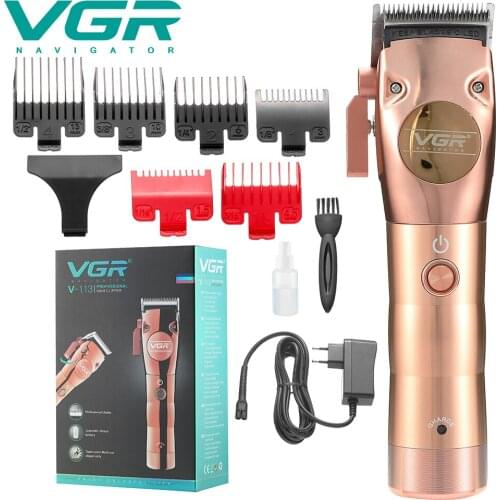 VGR 111 hair trimmer 10W rechargeable hair clipper haircut machine oilhead clipper white hair carving clipper beard trimmer