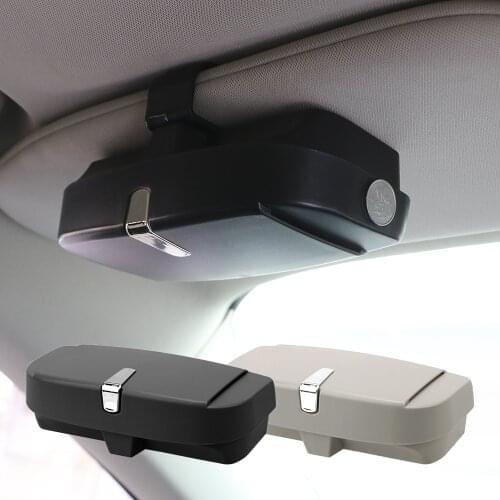 Multifunction ABS Car Glasses Cases Car Eyeglasses Clip Car Sun Visor Sunglasses Holder Ticket Card Clamp Auto Accessories