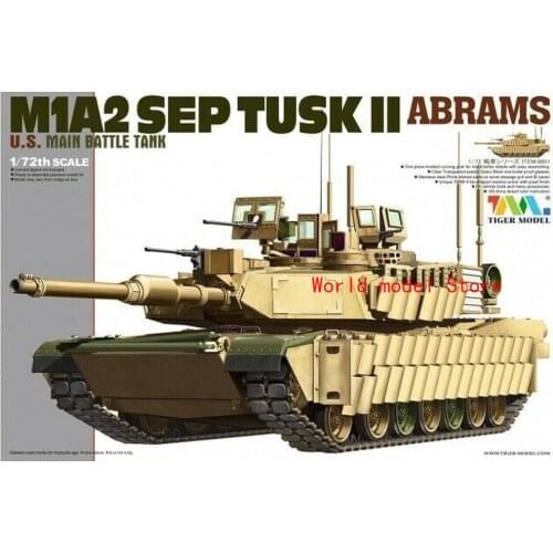 Tiger Model 9601 1/72 U.S. M1A2 SEP TUSK II Abrams Plastic Model Building Kit