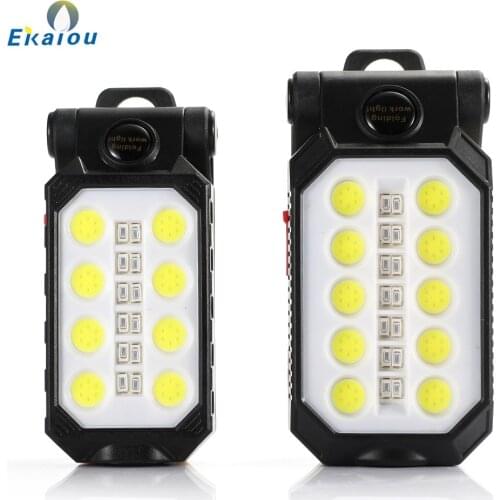 New COB Portable Work Light USB Charging Foldable Camping Torch LED With Magnet Design Inspection Lamp