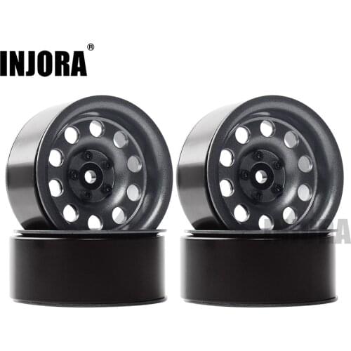INJORA 4Pcs Metal 2.2 Inch Beadlock Wheel Rim for 1/10 RC Crawler Axial SCX10 RR10 90053 AX10 Wraith 90056 90045 90048 YETI