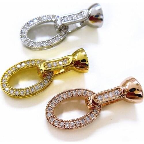 Wholesale DIY Natural Stones Beads Jewelry Making Accessories Silver/Gold/Rose Gold Metal Connector Clasps Findings