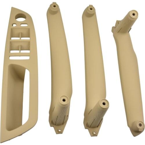 Beige Black Armrest Car left front drivers seat For BMW E70 E71 X5 X6 LHD Interior Door Handle Inner Panel Pull Trim Cover