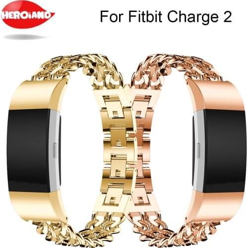 Metal alloy wrist strap watchband for fitbit charge 2 bracelet sports fitness heart rate band replace banda bandje watch band