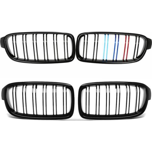Car Front Bumper Kidney Grille For BMW 3-Series F30 F31 F35 2012-2018 Gloss Black Racing Grills Car Accessories High Quality ABS