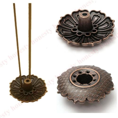 Chic 9 Holes Lotus Shape Incense Burner Holder Censer Plate For Stick Cone