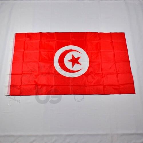 Tunisia 90*150cm flag Banner 3x5 Foot national flag for meet,Parade,party.Hanging,decoration