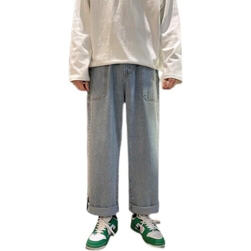 UETEEY Straight Jeans For Men