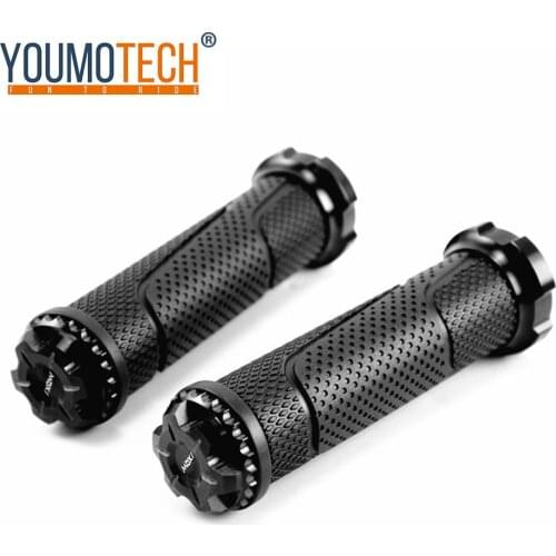 Universal Rubber Porous Carved Motorcycle Handlebar Grips Motorbike Handle Hand Bar for Honda Suzuki Kawasaki Yamaha