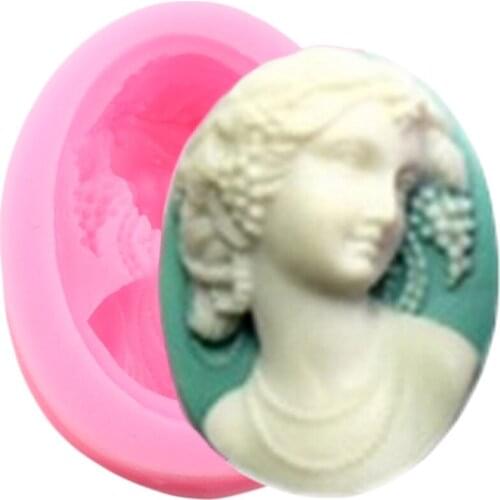 Victorian Lady Avatar Silicone Mold Wedding Cupcake Topper Fondant Molds Cake Decorating Tools Chocolate Gumpaste Clay Moulds