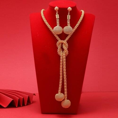 24K Dubai Jewelry sets high Quality Gold Color plated unique Design Wedding jewelry set