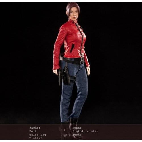 IN Stock X-TOYS X-021 1/6 Scale Claire Red Locomotive Combat Female Suit 12 inch Action Figure Medium Bust Body Doll