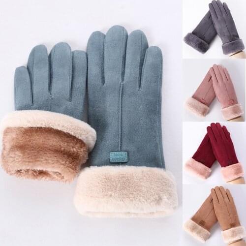 Winter Touch Screen Skiing Gloves Womens Cashmere Knitted Winter Gloves Cashmere Knitted Women Autumn Winter Warm Thick Glove