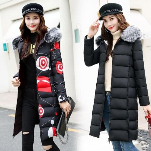 2018 Polyester Zipper Slim Cotton Liner Full Zippers Time-limited Winter Clothes New Cap Long Cotton Loose Coat