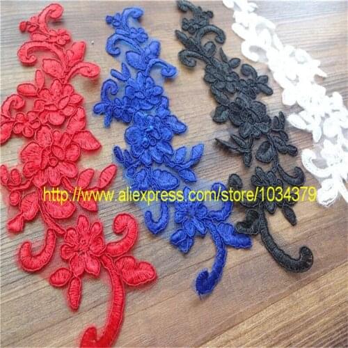 4pcs 4Colors Wedding Headband Hair Accessories Venise Lace Beautiful Flower Floral Motif Appliques 9X 27cm BD0231