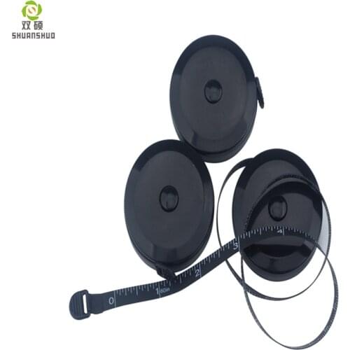 High quality 1.5 meters 60 inches Mini all-black automatic telescopic tape push-pull tape 1pcs/packge