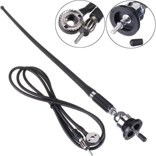 1 Set 16 Inch Car Marine Radio Antenna Mount Swivel Base Mast FM AM Amplified Signal Antenna for Boat Car Trailers