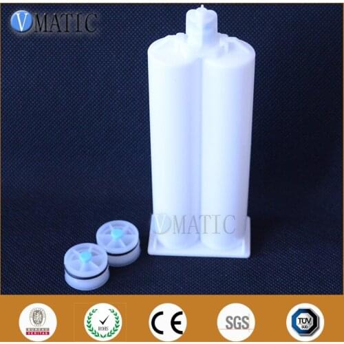 Free Shipping Glue Dispensing Two Component Plastic Cartridge 50cc/ml 1:1 For Dispensing Caulking Gun