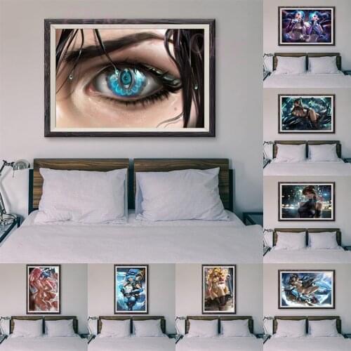 CH15 Anime Girl Cute Sexy Comic Jessie FF Isabelle Custom Silk Poster Home Deco Wall Art Christmas Gift