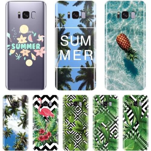 Pineapple Palm Back Cover For Samsung Galaxy S5 S6 S7 Edge S8 S9 Plus Soft Phone Case Silicone For Samsung Galaxy Note 4 5 8 9