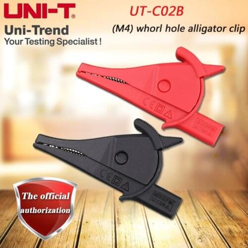 UNI-T UT-C02B (M4) Threaded Alligator Clamps for pencils with threaded pencils for connection