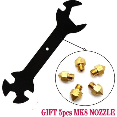 Tool 5 In 1 Wrench Stay 5.7Mm To 20.2Mm Steel Spanner Multifunction Wrench Flat Spanner For Mk8 Mk10 Nozzle 3D Printer Parts