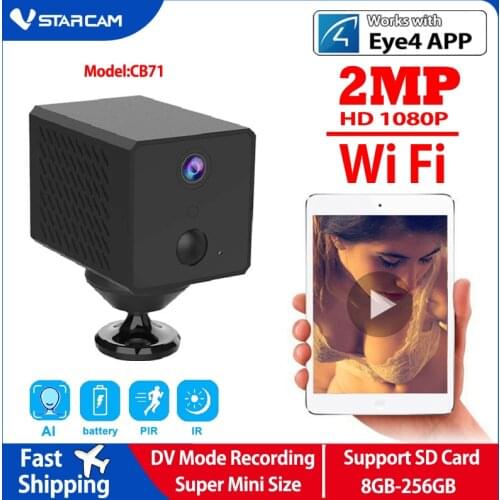 Vstarcam 1080P Mini Wifi Camera 1500mah Rechargeable Battery IP Camera AI PIR Human Body Detection Alarm IR Night Infrared CMOS