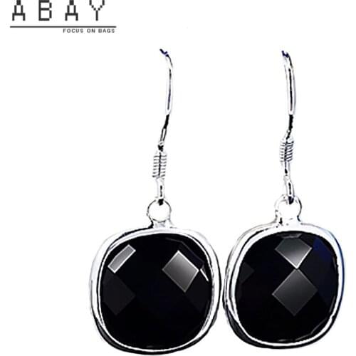 Fashion Simple Original Jewelry Square Crystal Earrings New Temperament Handmade Advanced Design Pendant Accessories Trend