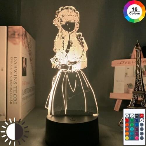 Komi Can't Communicate Anime Table Lamp for Kids Bedroom Decoration Nightlight Touch Sensor Color Changing Night Light Komi Gift