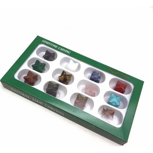 Natural crystal semi-gemstone agate great satellite Merkabaline pendulum 3D hexagon star