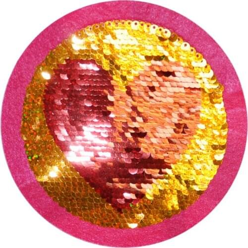 New Arrival Love Heart Sequins Patches Sewing Embroidered Applique for Jacket Clothes Stickers Badge DIY Apparel Accessories