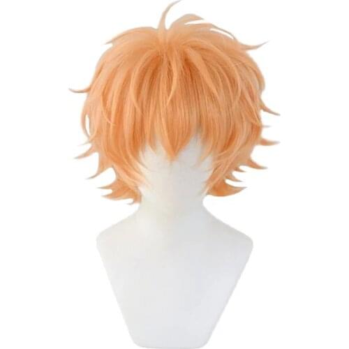 Tokyo Revengers Nahoya Kawata Souta Cosplay Wig Orange Short Synthetic Hair Anime Halloween Carnival Role Play Wig