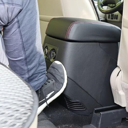 For PajeroV97V93 V73 15-18 Car Armrest Box Kicker Anti Dirty Carbon Fibre PU Lether Car Accessories Interior