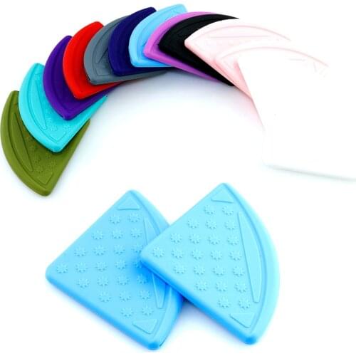 Silicone Triangle scarf For Baby Teether Teething For Infant Baby Silicone Beads Colorful Silicone Teether Teething Scraf