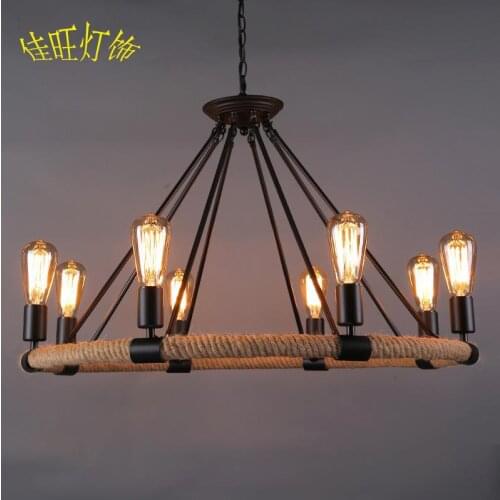 Modern creative design Resin Monkey Loft Vintage Hemp Rope Pendant Light for Home Lighting Bar Cafe Retro Hanging Pendant lamp