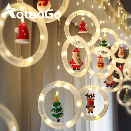 LED Holiday Light Decoration Lamp Decor Garland New Year Decor String Fairy Lights For Christmas Santa Decoration Accessories