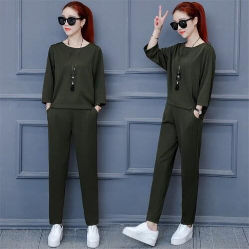Women Sets Women Red Blue Black 2 pcs Sweatsuit Summer Pullover Suits Women outfit Two Piece Tracksuits