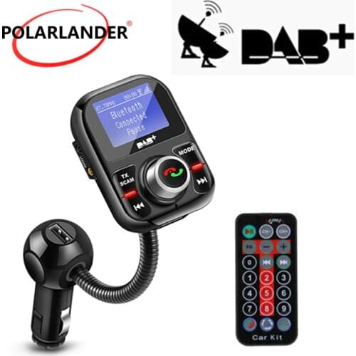LCD Display TF USB Bluetooth Antenna Charging Ports Car Kit MP3 Player FM Transmitter Hands free Digital DAB/DAB+ Receiver